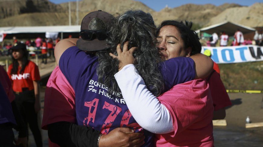 Nearly 200 families separated by US-Mexico border reunite briefly in annual event