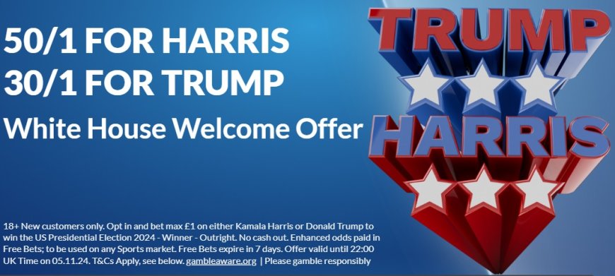 BetVictor US Election offer – Get 30/1 on Trump or 50/1 on Harris to win