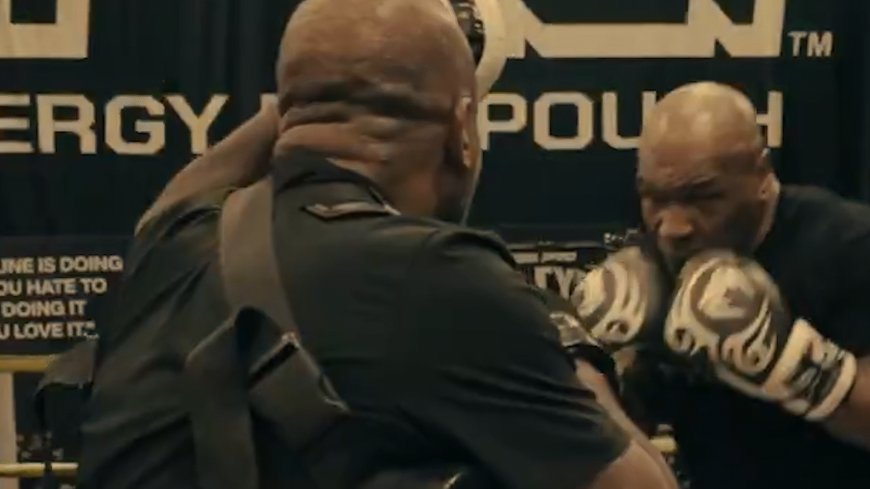 Mike Tyson unleashes his frightening power in new training footage ahead of Jake Paul fight