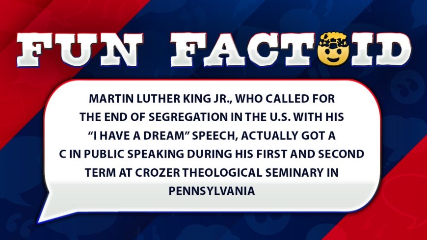 Fun Facts: Martin Luther King Jr. got a C in public speaking