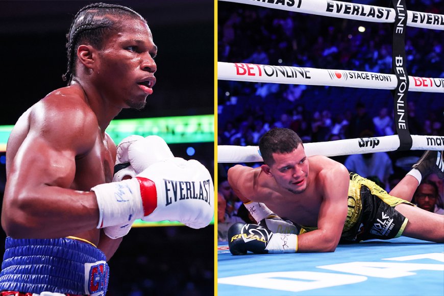 Former world champion floors opponent twice and ruthlessly mocks him as he fails to find KO