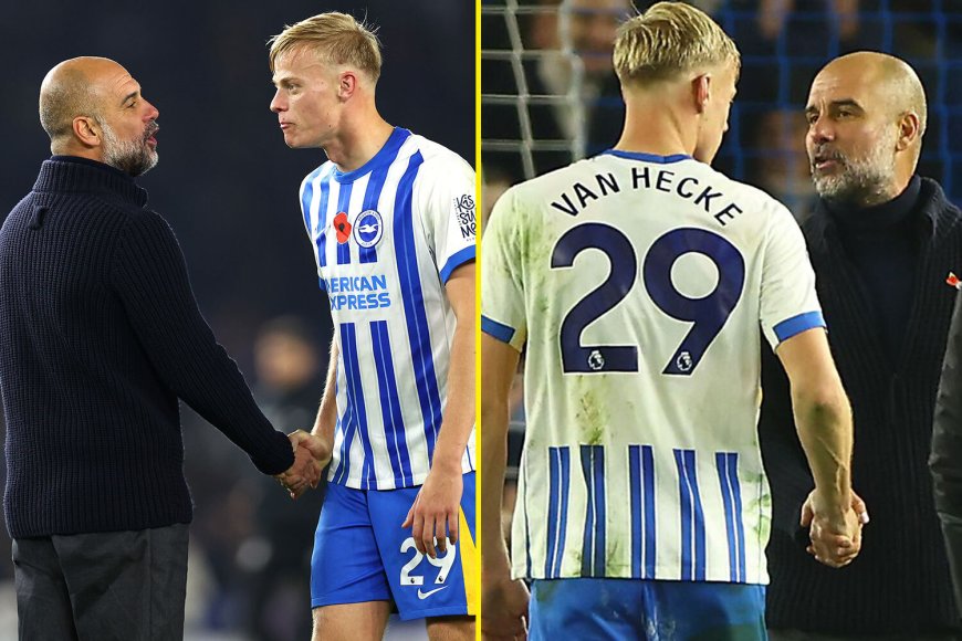 Pep Guardiola in heated exchange with Brighton star as Man City boss reveals what he told defender