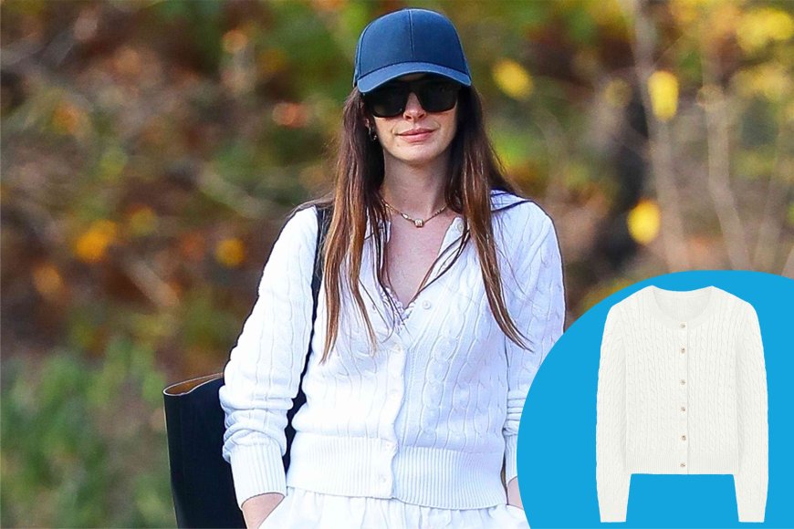 Anne Hathaway’s Polished Top Layer Resembles This $25 Cardigan That Amazon Shoppers Say Looks ‘Expensive’