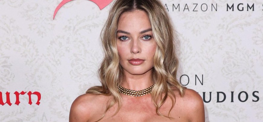 Margot Robbie Embraces Post-Baby Body In Chic Crop Top Look