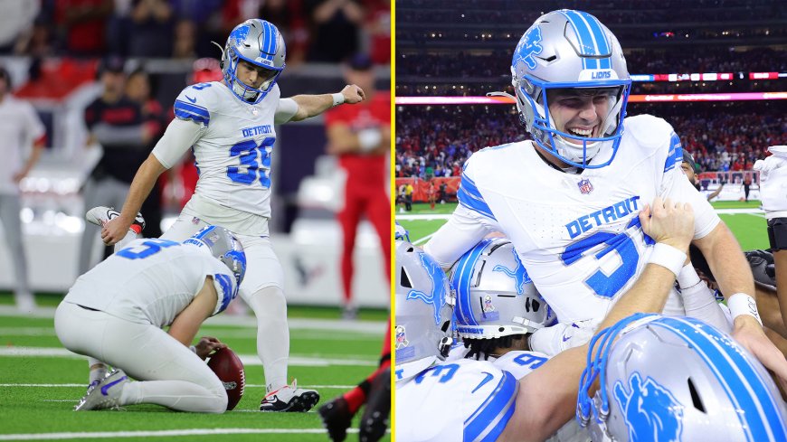 I played soccer then worked as a brick salesman – now I’ve pulled unlikely win for Detroit Lions against Texans who cut me