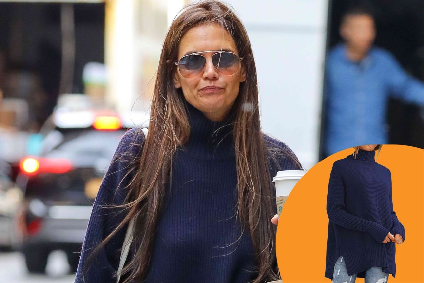 Katie Holmes Just Wore the Coziest Version of a Classic Fall Sweater, and Lookalikes Start at $17