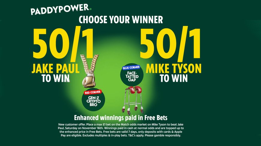 Jake Paul vs Mike Tyson betting offer: Pick your winner at 50/1 on Paddy Power