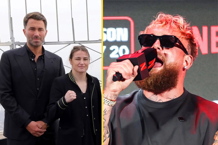 Jake Paul blasts Eddie Hearn with three-word insult after his bizarre request to be in Katie Taylor’s corner for Amanda Serrano rematch