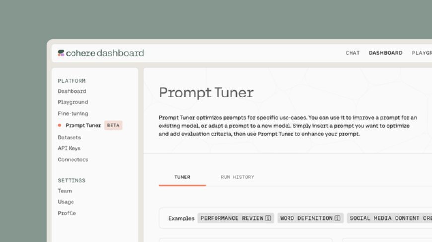 Introducing Cohere Prompt Tuner: Prompt Optimization at Your Fingertips