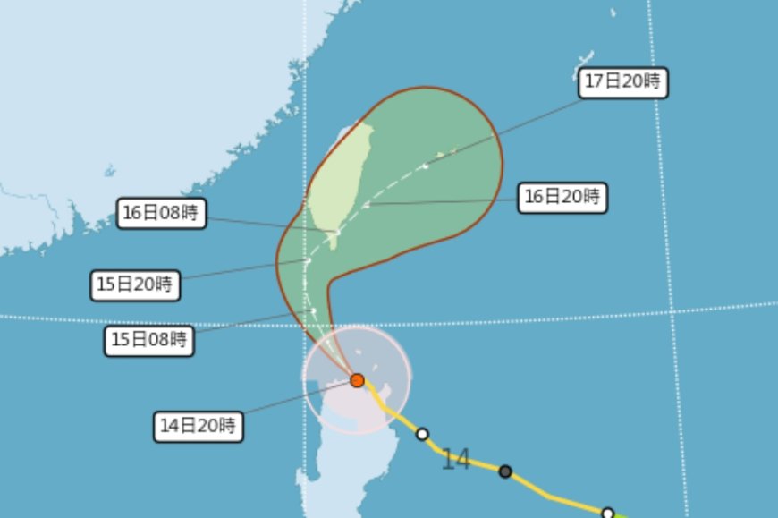 天兔暴風圈進入屏東及恆春半島　路徑轉西明、後天影響最劇烈