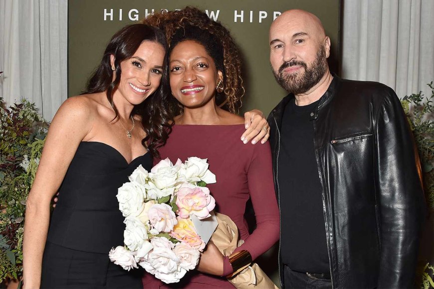 Meghan Markle Shines in Sleeveless Black Jumpsuit at Highbrow Hippie Launch Party: 'She Was in a Joyful Mood'