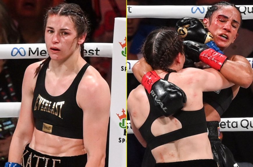 Fans boo Katie Taylor after win over Amanda Serrano who suffers horror cut in incredible fight