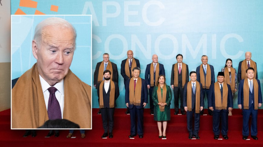 Biden awkwardly stands in back of APEC photo with China's Xi Jinping front and center