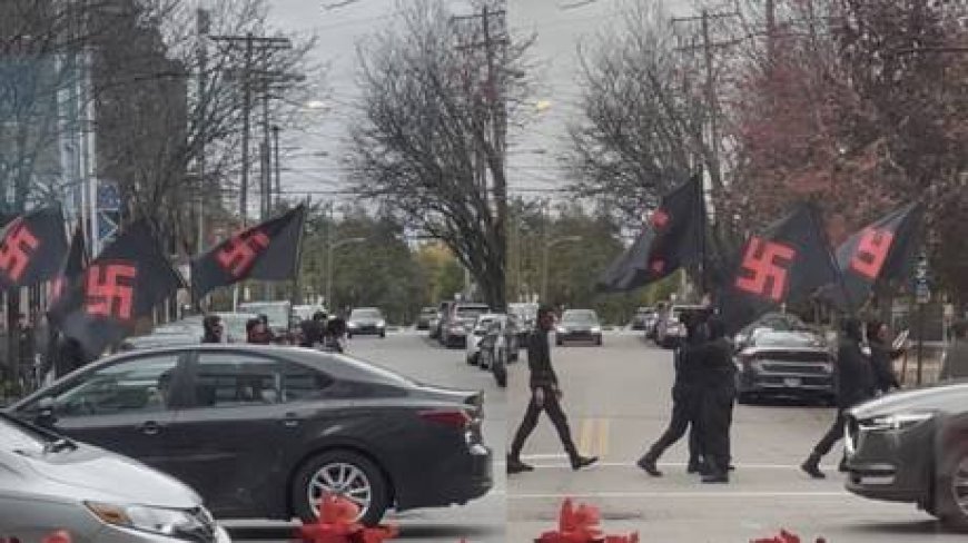 Masked neo-Nazis march in US state capital (VIDEOS)