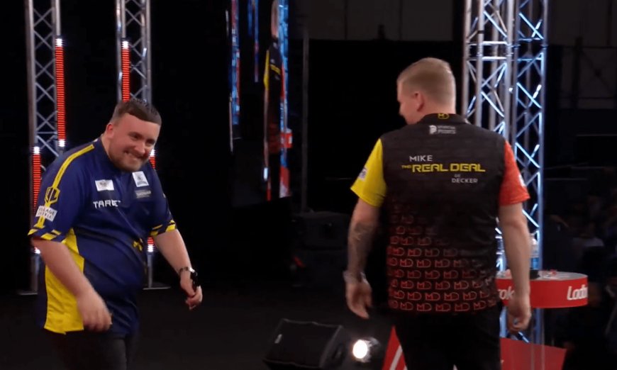 Luke Littler reveals cheeky message from Mike De Decker after destroying him in Players Championship quarter-final