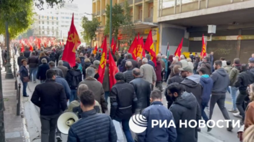 Thousands protest NATO chief’s visit to bloc member state (VIDEO)