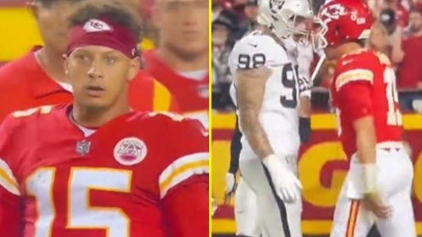 ‘Blacking out and going crazy’ –  Patrick Mahomes had perfect answer after he was attacked by Raiders’ Maxx Crosby