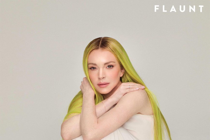 Lindsay Lohan Rocks Green Hair and High-Fashion for “Flaunt” Photo Shoot