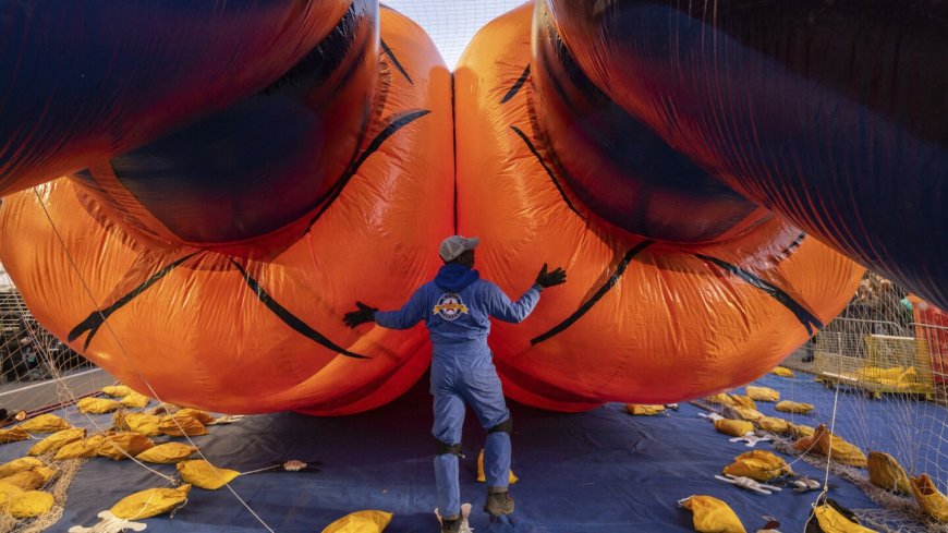 Massive balloons take shape ahead of the Macy’s Thanksgiving Day Parade