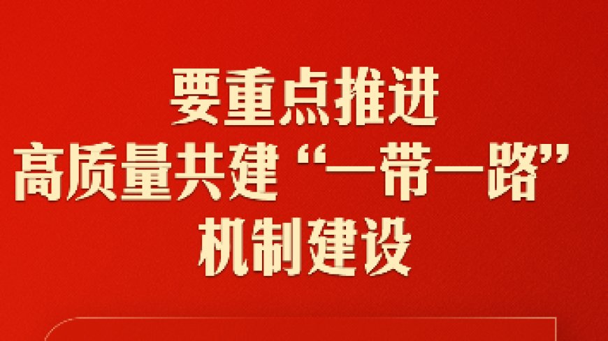 全面推动共建“一带一路”高质量发展，习近平这样强调