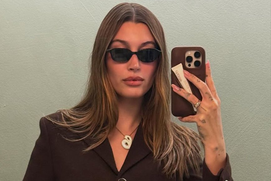 Hailey Bieber Is Serving Office Siren in Brown Blazer and Matching Mini Skirt: ‘Business as Usual'