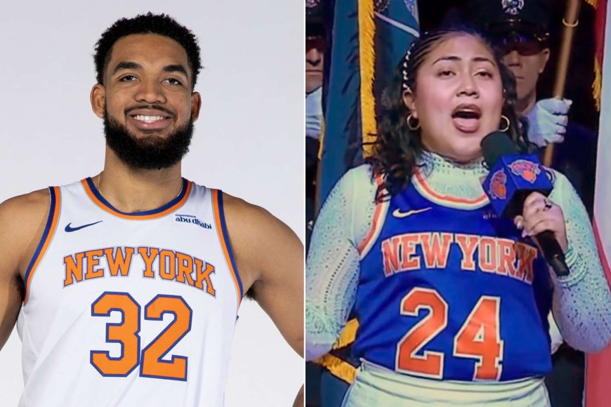 Anthem Singer Stares Down Heckler After She's Interrupted at Knicks Game — and Has Karl-Anthony Towns' Support!