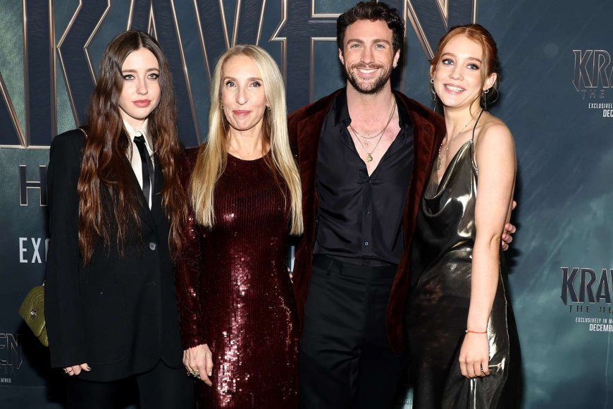 Aaron Taylor-Johnson and Wife Sam Make Red Carpet Debut with Her 2 Eldest Daughters at N.Y.C. Movie Premiere