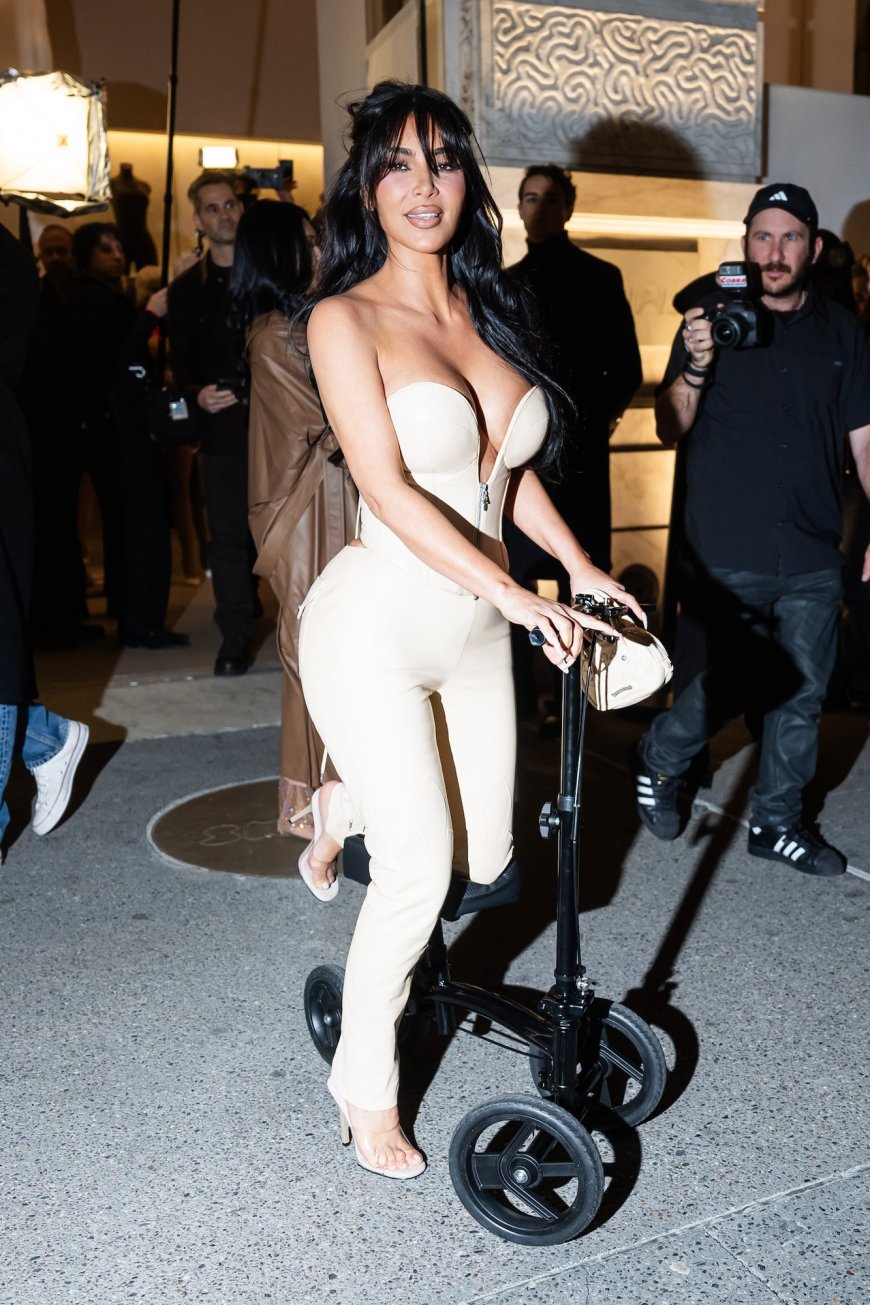 Kim Kardashian Poses With a Knee Scooter After Breaking Her Foot