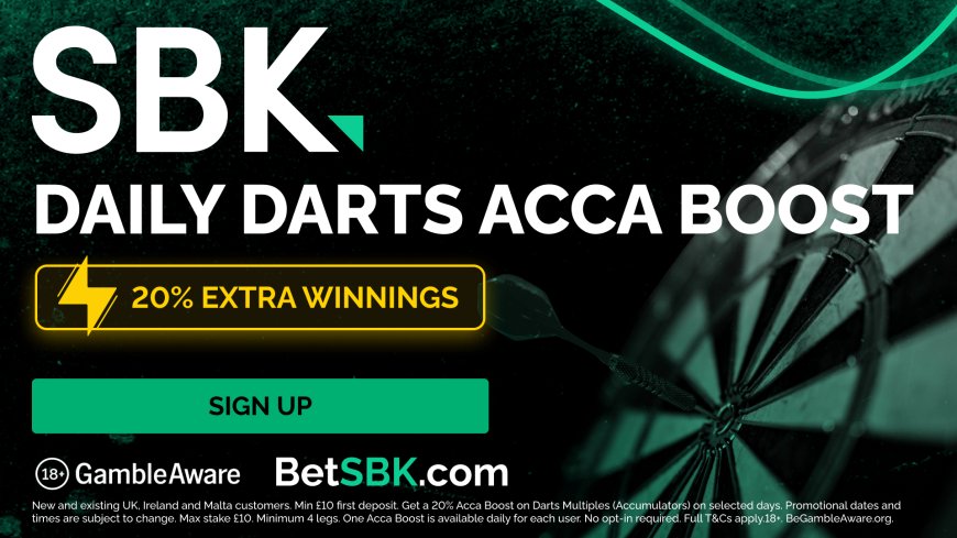 Darts Acca Boost with SBK: Get a 20% Acca Boost on PDC World Championship Multiples