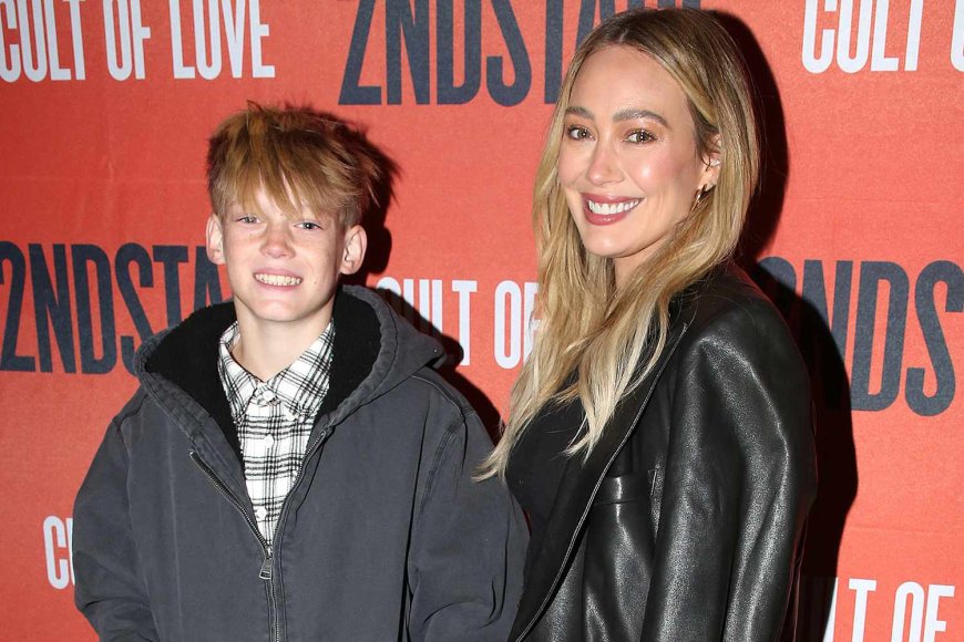 Hilary Duff and Son Luca, 12, Pose for Rare Red Carpet Photos as They Attend Broadway Premiere in N.Y.C.