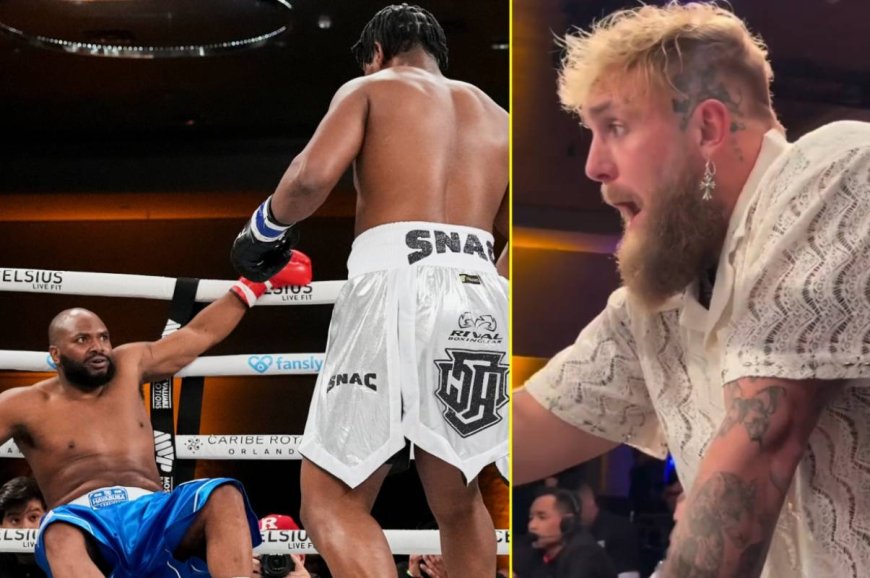 Jake Paul left visibly stunned as boxer dubbed ‘bigger Oleksandr Usyk’ flattens rival in two-minute KO