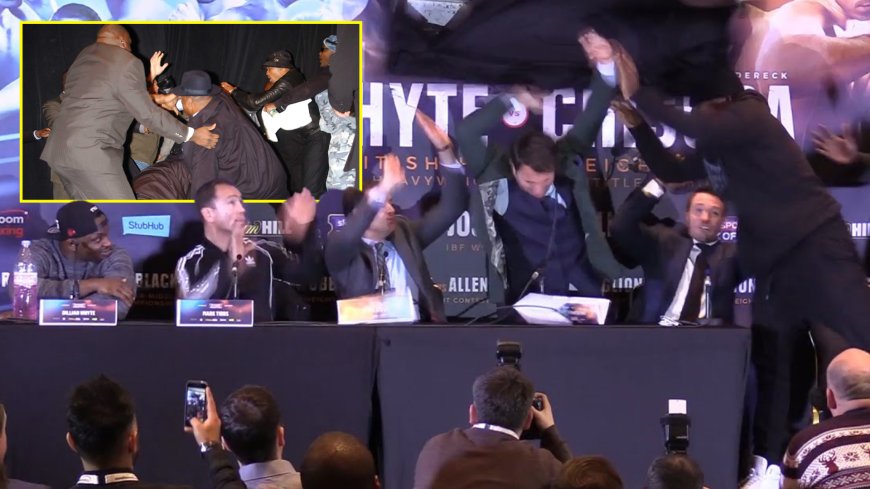 The seven maddest boxing press conference moments from wild Mike Tyson brawl and David Haye vs Derek Chisora chaos