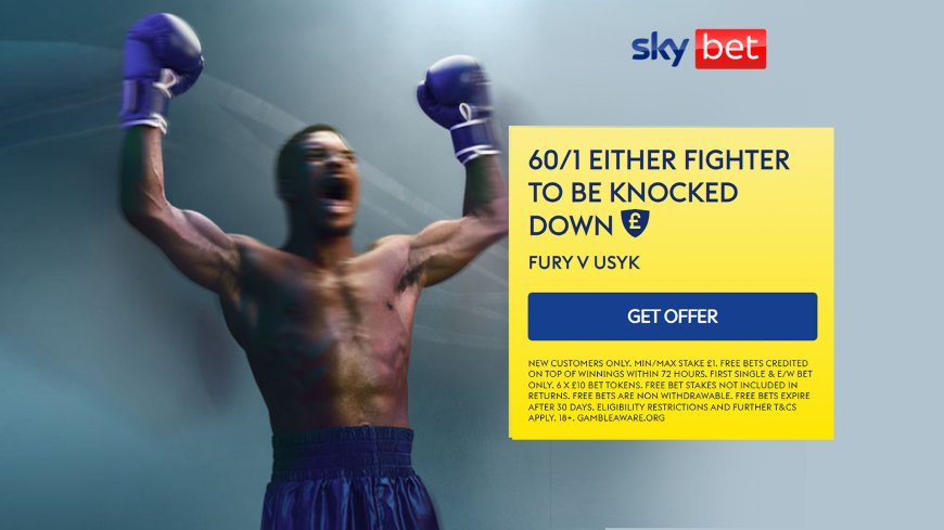 Oleksandr Usyk vs Tyson Fury: 60/1 either fighter knocked down on SkyBet