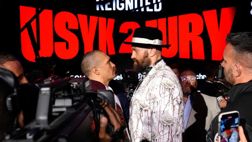 ‘Longest face-off ever’ – Tyson Fury and Oleksandr Usyk break records with crazy 11-minute staredown