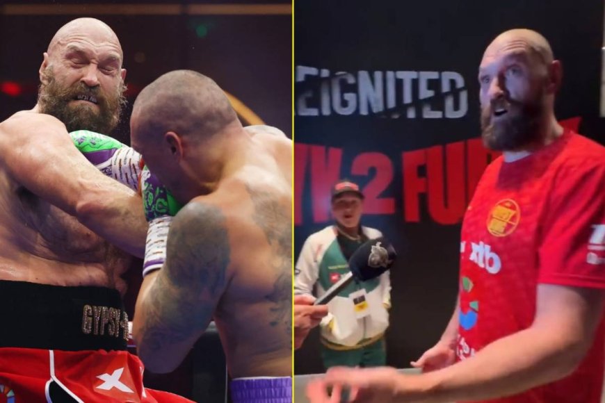 Tyson Fury’s confused first response after losing to Oleksandr Usyk caught on camera