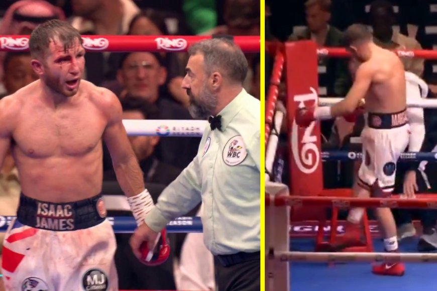 Tyson Fury’s training partner furiously kicks stool after point deduction as he loses on undercard before Oleksandr Usyk rematch