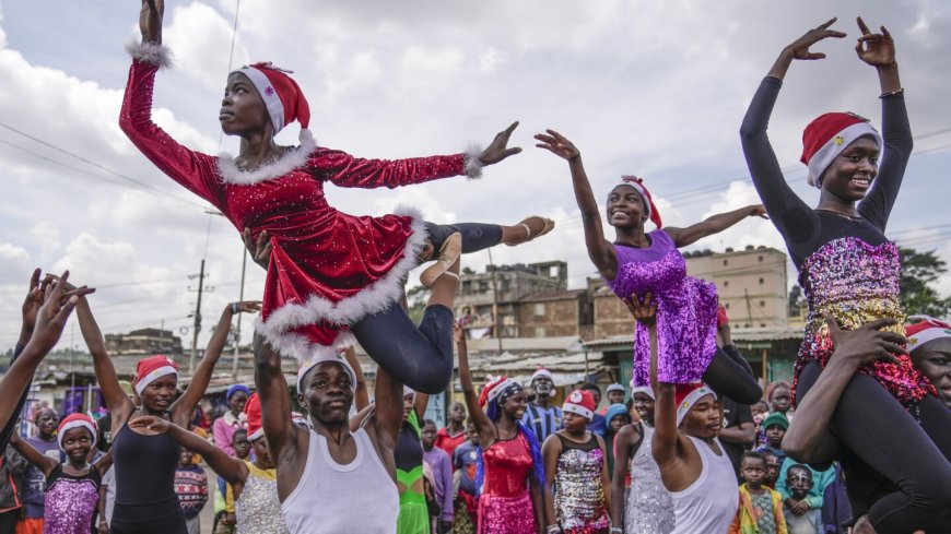 AP PHOTOS: Ballerinas turn one of Kenya's largest slums into a stage for a Christmas show