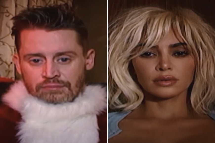 Macaulay Culkin Cameos as Santa in Kim Kardashian’s Creepy ‘Santa Baby’ Video