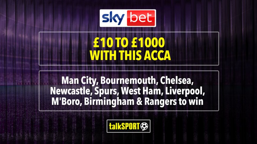 Turn £10 into £1000 with this Boxing Day accumulator on Sky Bet