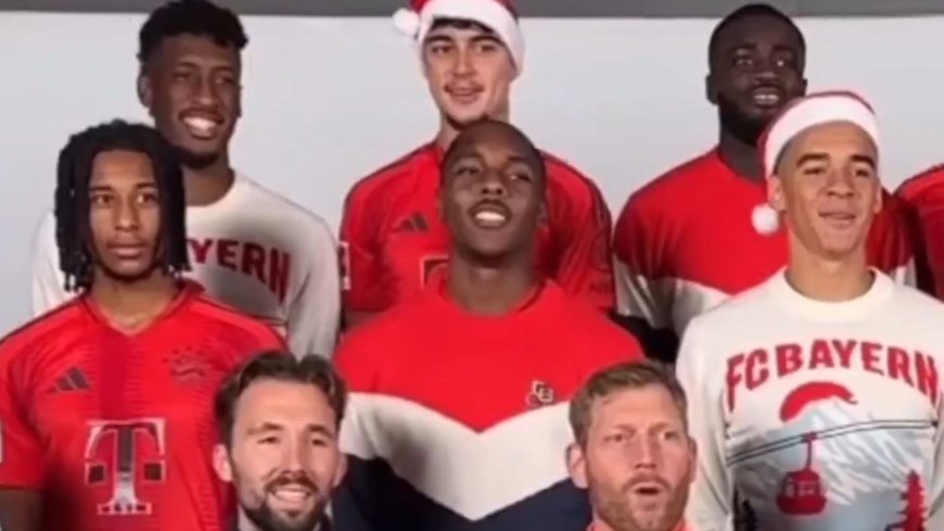 Michael Olise leaves football fans in stitches during Bayern Munich Christmas singalong