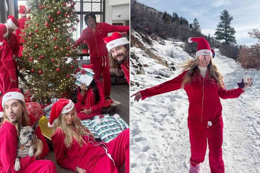 Heidi Klum Celebrates Christmas with Her Family in Aspen, Sledding in Matching Pajamas