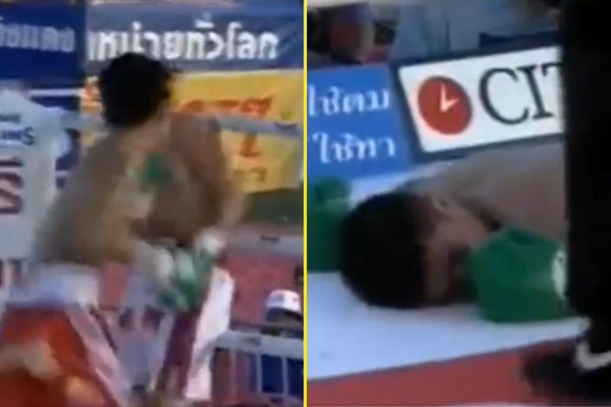 Manny Pacquiao won first world title by scoring brutal face-plant knockout as a teenager