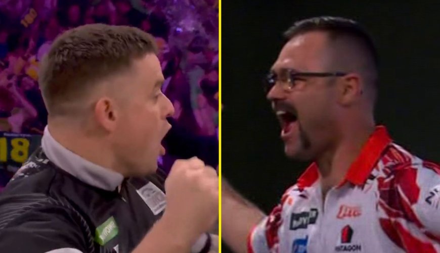 Damon Heta hits nine-dart finish and even opponent celebrates £60k prize just as much