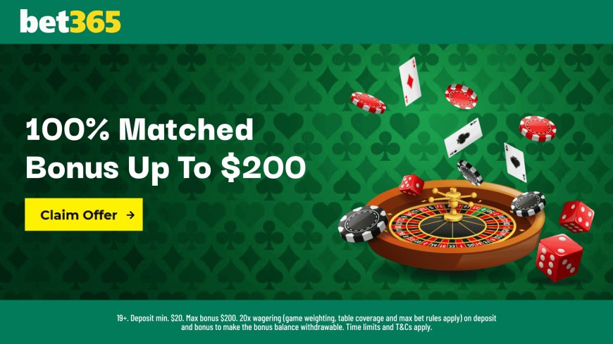 Canada bet365 bonus: Get a 100% matched bonus up to $200 with bet365 CA!