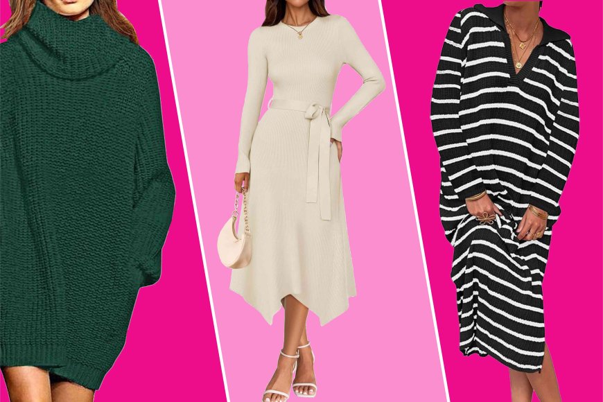 10 Cozy Sweater Dresses That Are Under $50 at Amazon