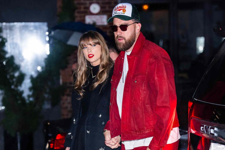 Taylor Swift Dazzles in $36,000 Earrings and Embellished Coat for Night Out in N.Y.C. With Travis Kelce