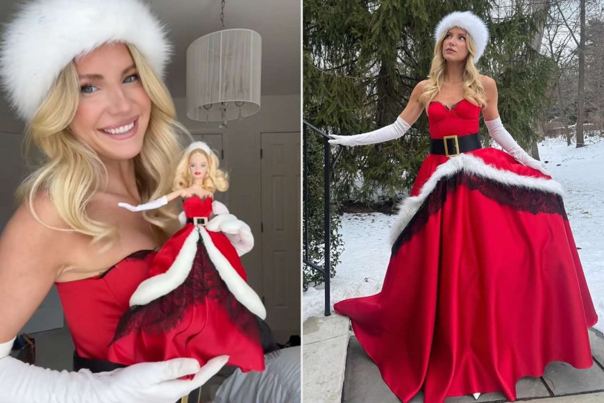 TikToker Shocks Relatives by Wearing Custom $6K Holiday Barbie Gown to Casual Christmas Eve Party (Exclusive)