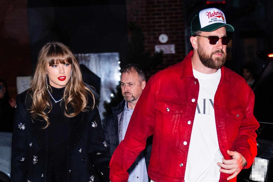 Taylor Swift and Travis Kelce Walk Hand-in-Hand During Rainy N.Y.C. Night Out