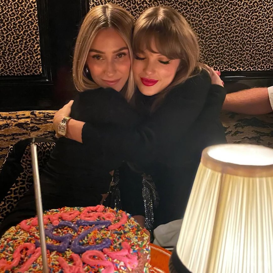 Taylor Swift Hugs BFF Ashley Avignone During Stylist's Birthday Party