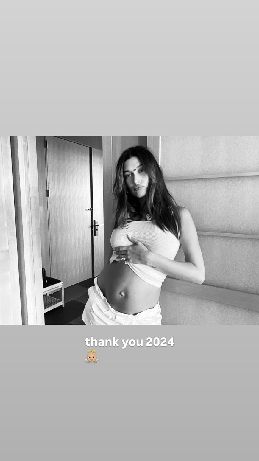 Hailey Bieber Reflects on Pregnancy With Baby Jack Blues: 'Thank You 2024'